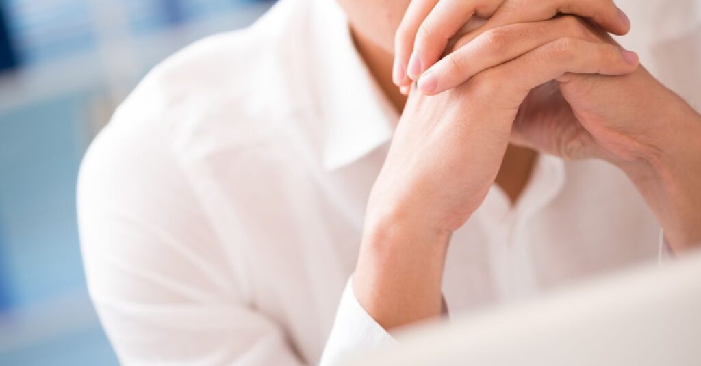 Man sits in deep thought and contemplation.